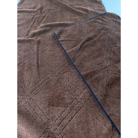 Vintage 1980s towels, plush bath + hand towel set, chocolate brown - Picture 3 of 9